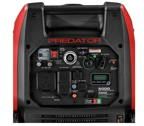 PREDATOR 5000 – 3900/5000W DUAL FUEL INVERTER GENERATOR WITH REMOTE START