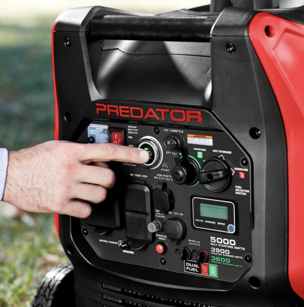 PREDATOR 5000 – 3900/5000W DUAL FUEL INVERTER GENERATOR WITH REMOTE START