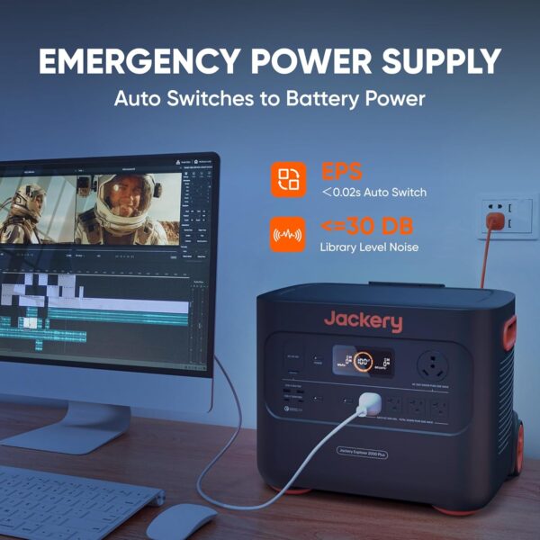 Jackery Solar Generator 4000 Kit, Explorer 2000 Plus and 1X PackPlus E2000 Plus Expandable Battery with 2X200W Solar Panel, 4085 Wh LiFePO4 Battery 3000W Output for Outdoor RV Camping & Home Emergency