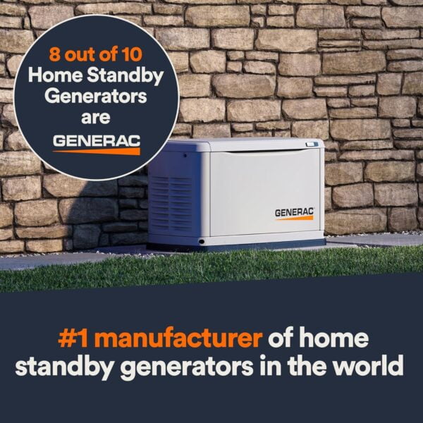 Guardian Series 22 Kw/19.5 Kw Air Cooled Home Standby Generator with Wi-Fi with Whole Hoe 200 Amp Transfer Switch