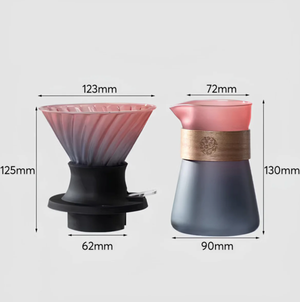 Smart V60 Brewed Coffee Set Includes Glass Drip Filter Cup