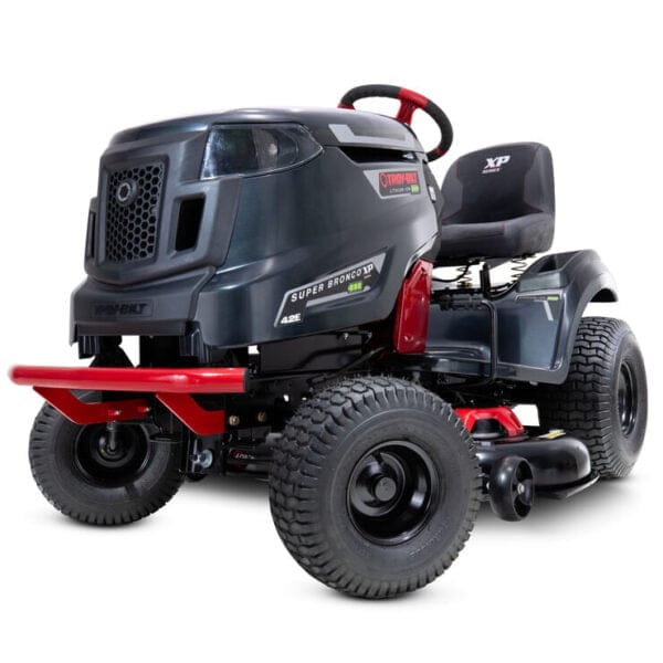 Troy-Bilt Bronco 42E XP 42 in. 56-Volt MAX 60 Ah Battery Lithium-Ion Electric Drive Cordless Riding Lawn Tractor