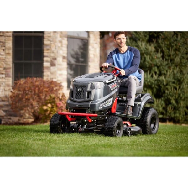 Troy-Bilt Bronco 42E XP 42 in. 56-Volt MAX 60 Ah Battery Lithium-Ion Electric Drive Cordless Riding Lawn Tractor