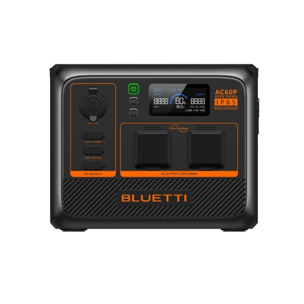 BLUETTI AC60P 504Wh 600W Portable Power Station